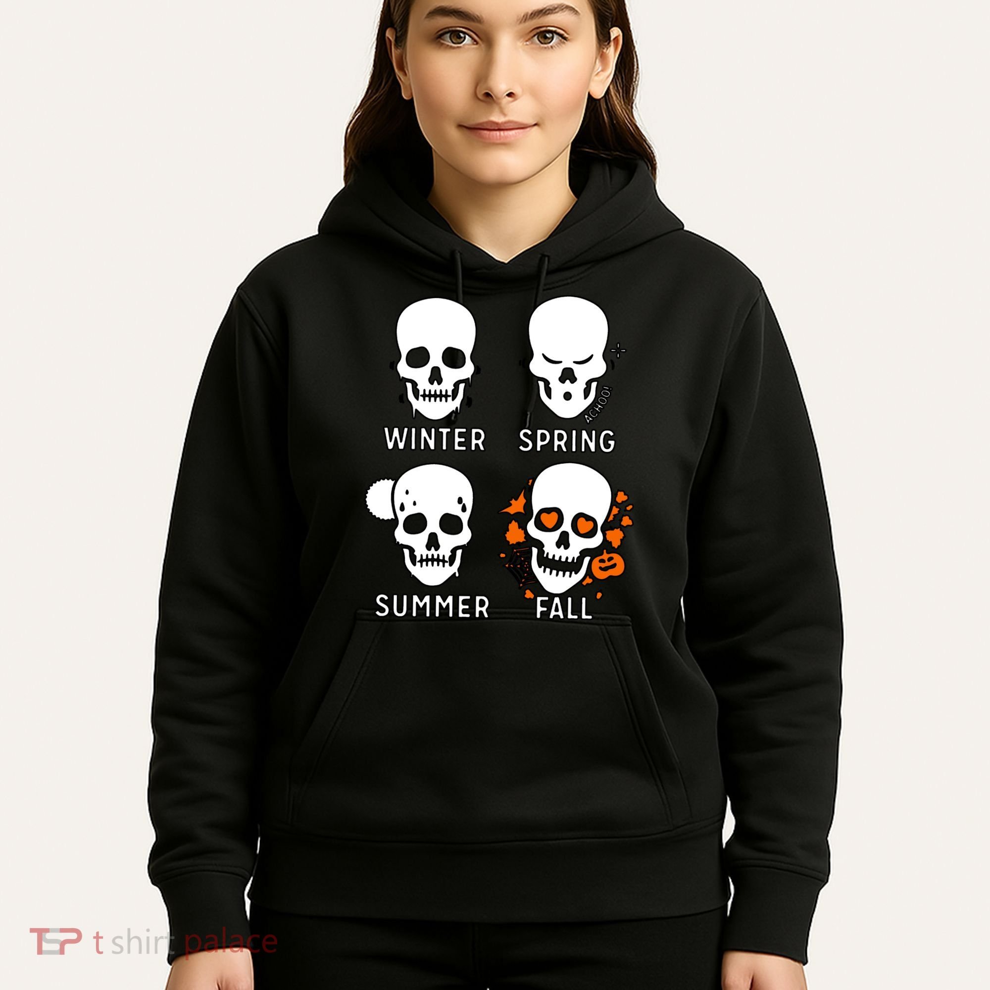 4 Seasons Skeleton Winter Summer Fall Spring Hoodie