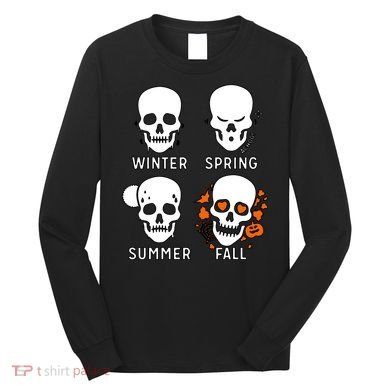 4 Seasons Skeleton Winter Summer Fall Spring Long Sleeve Shirt