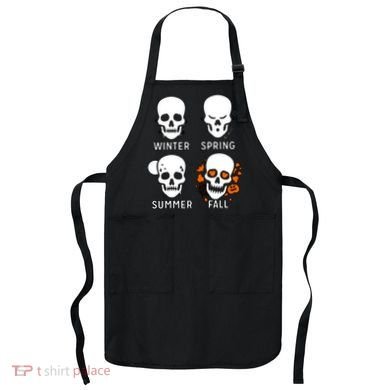 4 Seasons Skeleton Winter Summer Fall Spring Apron