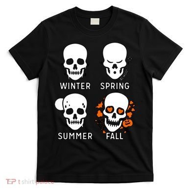 4 Seasons Skeleton Winter Summer Fall Spring T-Shirt