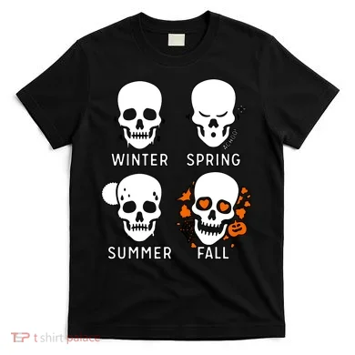 4 Seasons Skeleton Winter Summer Fall Spring T-Shirt