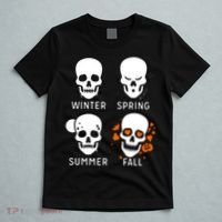 4 Seasons Skeleton Winter Summer Fall Spring T-Shirt thumb 5