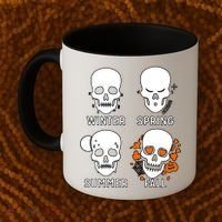 4 Seasons Skeleton Winter Summer Fall Spring Coffee Mug thumb 2