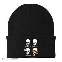 4 Seasons Skeleton Winter Summer Fall Spring Beanie thumb 0