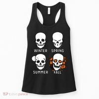 4 Seasons Skeleton Winter Summer Fall Spring Women's Tank Top thumb 0