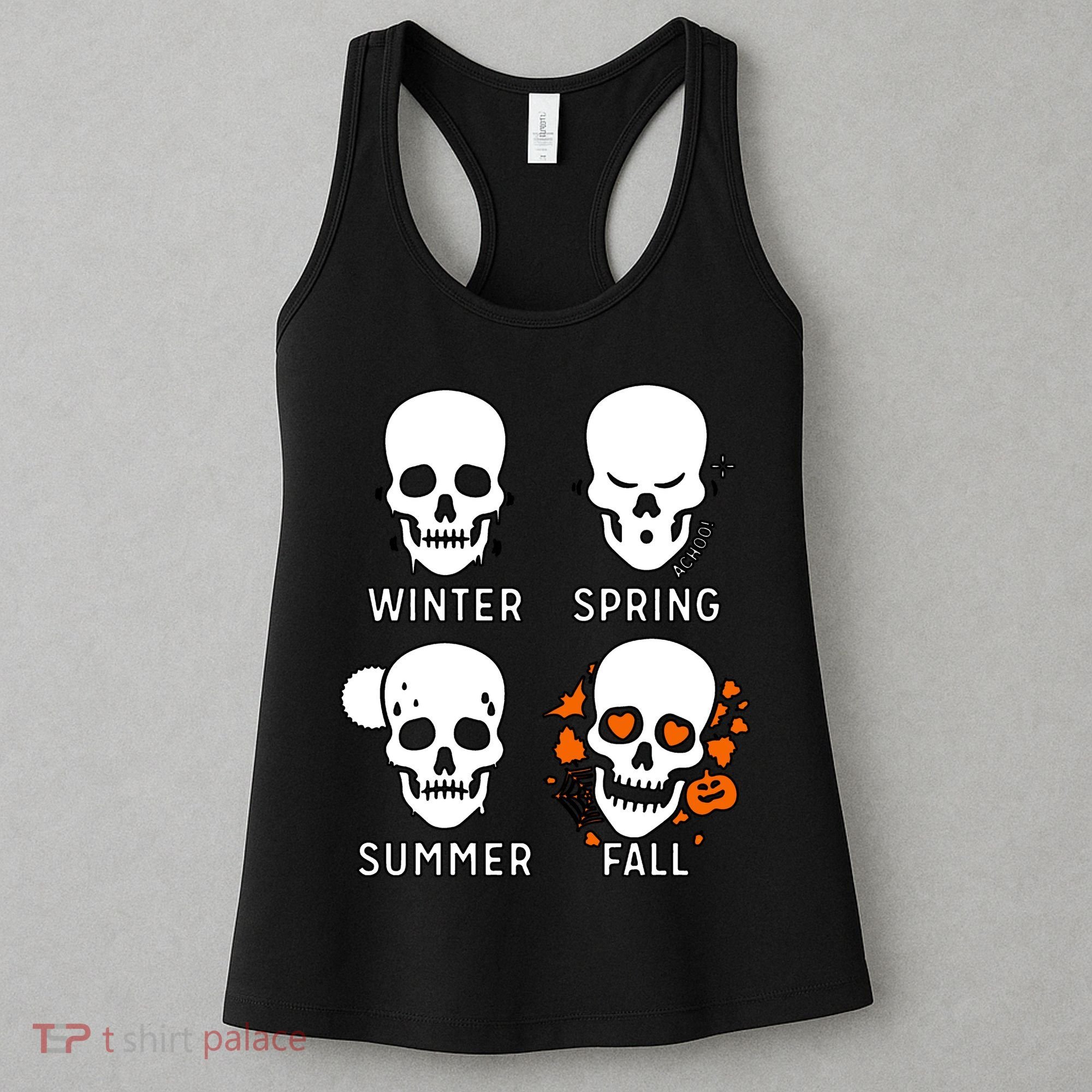 4 Seasons Skeleton Winter Summer Fall Spring Women's Tank Top