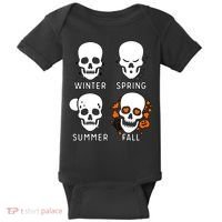 4 Seasons Skeleton Winter Summer Fall Spring Baby Bodysuit thumb 0