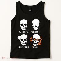 4 Seasons Skeleton Winter Summer Fall Spring Tank Top thumb 2