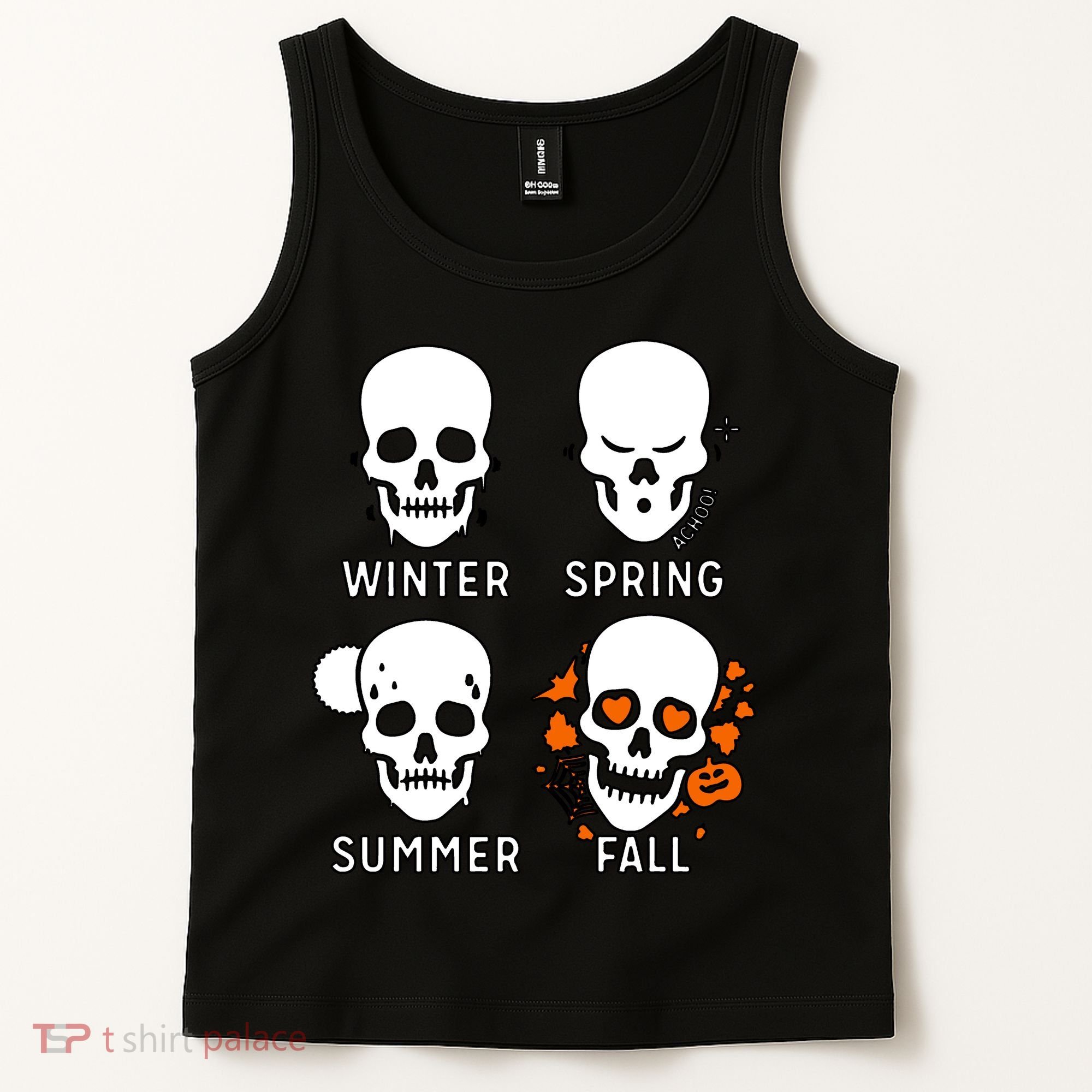 4 Seasons Skeleton Winter Summer Fall Spring Tank Top