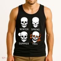 4 Seasons Skeleton Winter Summer Fall Spring Tank Top thumb 3