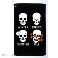 4 Seasons Skeleton Winter Summer Fall Spring Golf Towel thumb 0