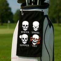 4 Seasons Skeleton Winter Summer Fall Spring Golf Towel thumb 2