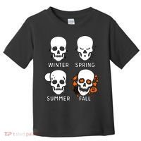 4 Seasons Skeleton Winter Summer Fall Spring Toddler T-Shirt thumb 0