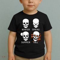 4 Seasons Skeleton Winter Summer Fall Spring Toddler T-Shirt thumb 2