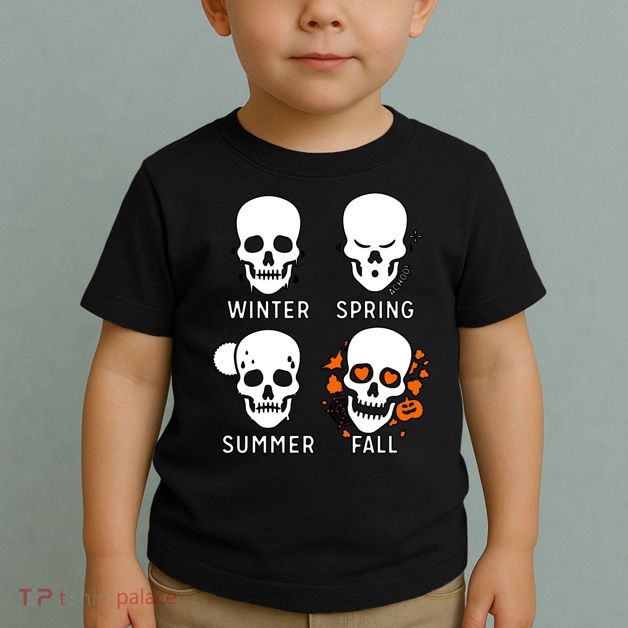 4 Seasons Skeleton Winter Summer Fall Spring Toddler T-Shirt