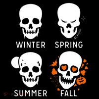 4 Seasons Skeleton Winter Summer Fall Spring Visor thumb 3