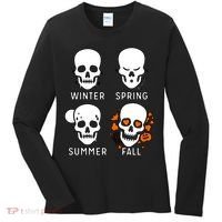 4 Seasons Skeleton Winter Summer Fall Spring Women's Long Sleeve Shirt thumb 0
