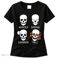 4 Seasons Skeleton Winter Summer Fall Spring Women's T-Shirt thumb 0