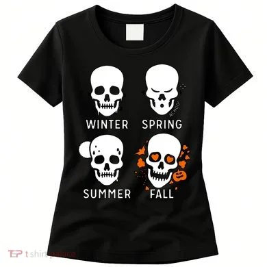 4 Seasons Skeleton Winter Summer Fall Spring Women's T-Shirt