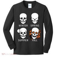 4 Seasons Skeleton Winter Summer Fall Spring Kids Long Sleeve Shirt thumb 0