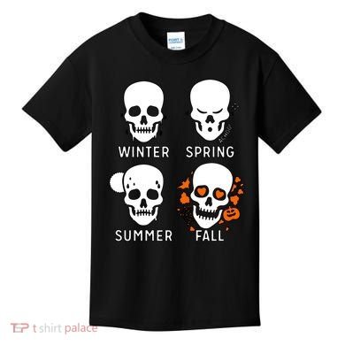 4 Seasons Skeleton Winter Summer Fall Spring Kids T-Shirt