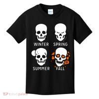 4 Seasons Skeleton Winter Summer Fall Spring Kids T-Shirt thumb 0