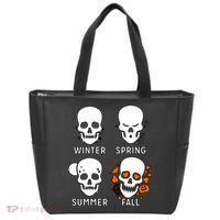 4 Seasons Skeleton Winter Summer Fall Spring Tote Bag thumb 0