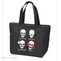 4 Seasons Skeleton Winter Summer Fall Spring Tote Bag thumb 3