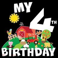 4 Year Old Farm My 4th Birthday Backpack thumb 2