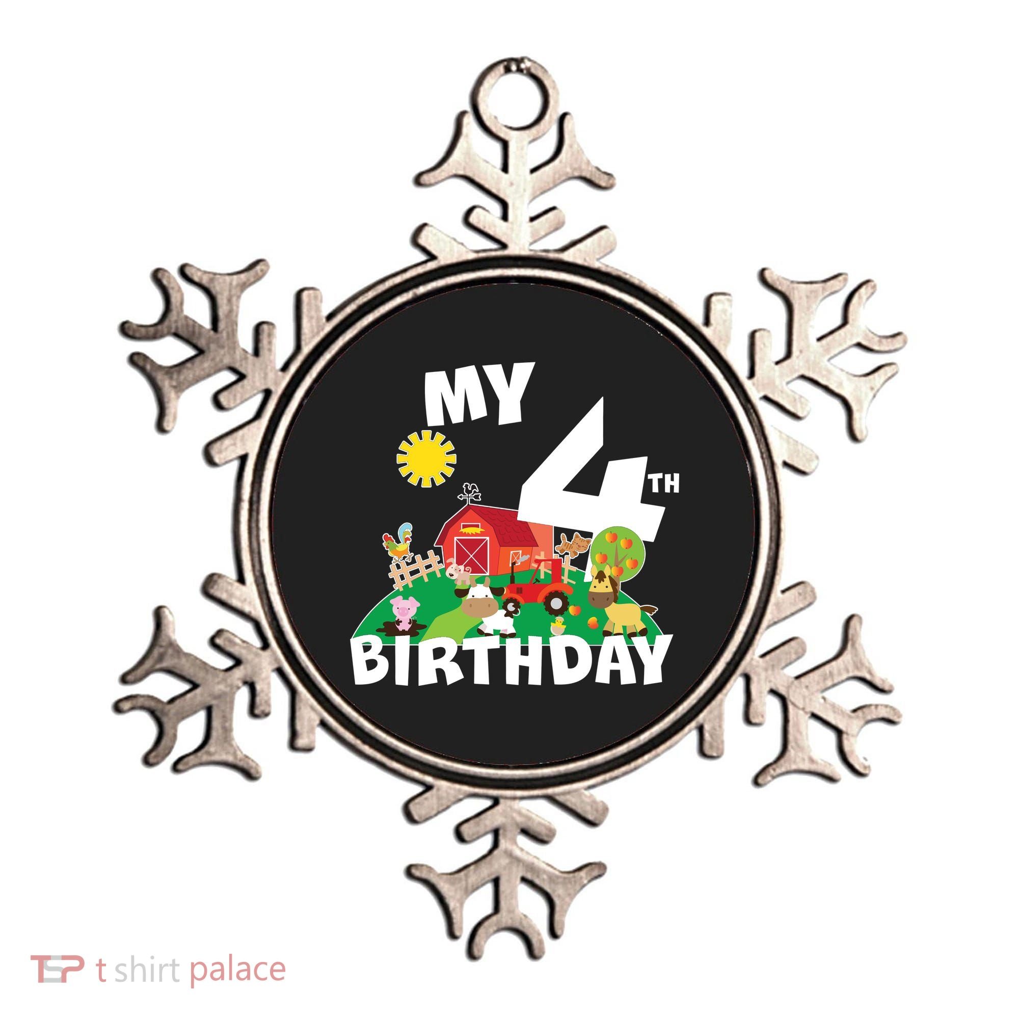 4 Year Old Farm My 4th Birthday Ornament