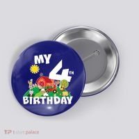 4 Year Old Farm My 4th Birthday Button thumb 0