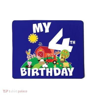4 Year Old Farm My 4th Birthday Mousepad