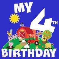 4 Year Old Farm My 4th Birthday Kids Sweatshirt thumb 2