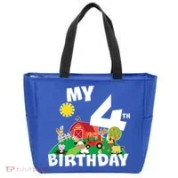 4 Year Old Farm My 4th Birthday Tote Bag thumb 0