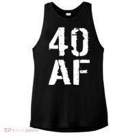 40 AF 40th Birthday Ladies PosiCharge Tri-Blend Wicking Tank thumb 0