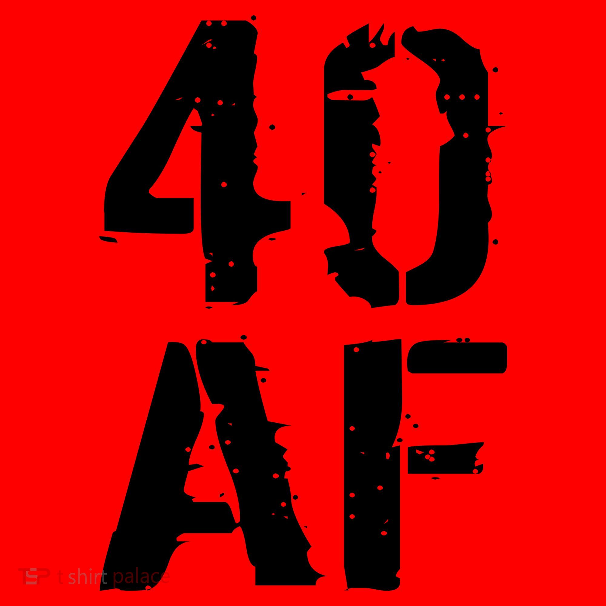 40 AF 40th Birthday Santa Hat
