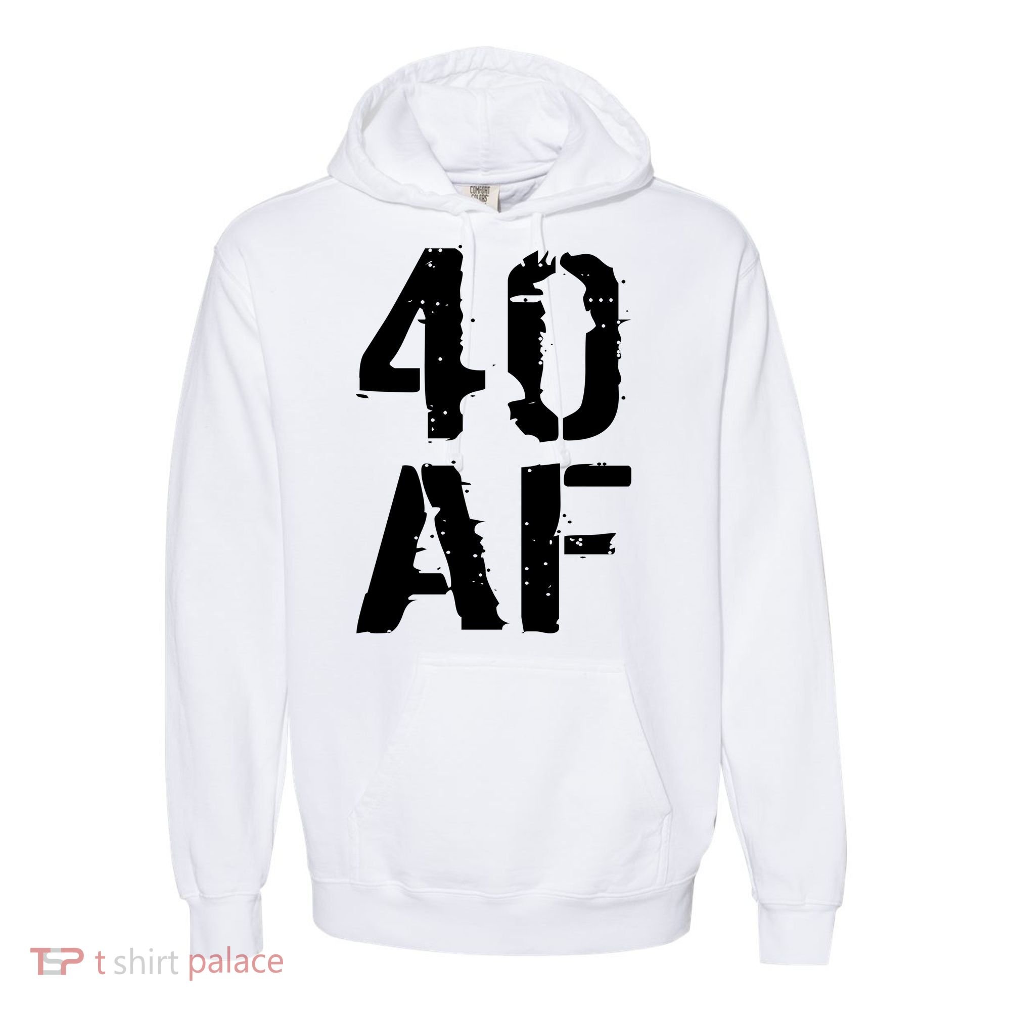 40 AF 40th Birthday Comfort Colors Garment-Dyed Hooded Sweatshirt
