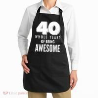 40 Whole Years Of Being Awesome Birthday Apron thumb 2