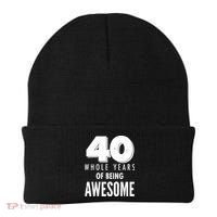 40 Whole Years Of Being Awesome Birthday Beanie thumb 0