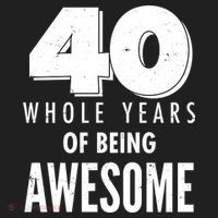 40 Whole Years Of Being Awesome Birthday Beanie thumb 2