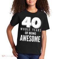 40 Whole Years Of Being Awesome Birthday Kids T-Shirt thumb 2