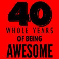 40 Whole Years Of Being Awesome Birthday Santa Hat thumb 1