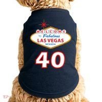 40 Years Old In Vegas - 40th Birthday Doggie Tank thumb 0