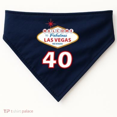 40 Years Old In Vegas - 40th Birthday USA-Made Doggie Bandana