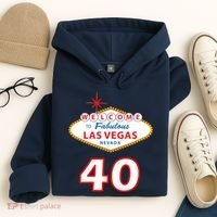 40 Years Old In Vegas - 40th Birthday Hoodie thumb 4