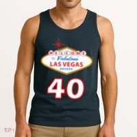 40 Years Old In Vegas - 40th Birthday Tank Top thumb 3