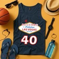 40 Years Old In Vegas - 40th Birthday Tank Top thumb 4