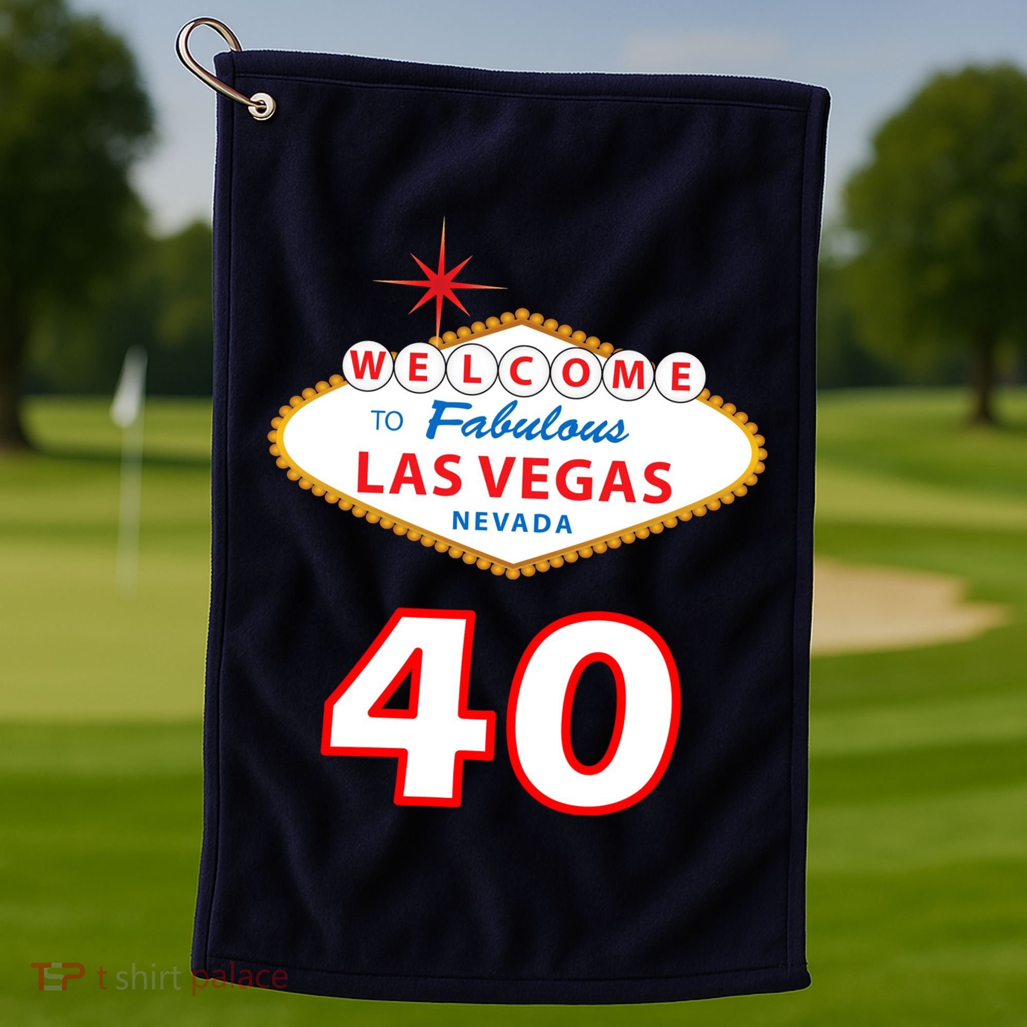 40 Years Old In Vegas - 40th Birthday Golf Towel