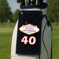 40 Years Old In Vegas - 40th Birthday Golf Towel thumb 2