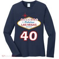 40 Years Old In Vegas - 40th Birthday Women's Long Sleeve Shirt thumb 0